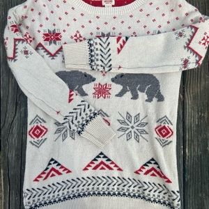 Mossimo Fair Isle Polar Bear Sweater Dress